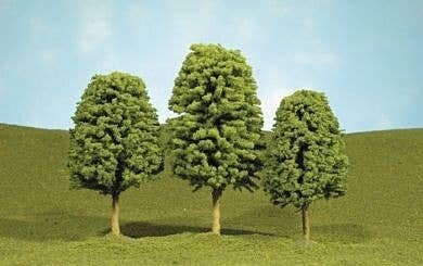 SceneScapes(TM) Layout-Ready Trees -- Deciduous Trees 5-1/2 - 6-1/2′ pkg(2), O, Bachmann Industries 32206