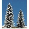 Snow Covered Spruce pkg(2) -- 90mm, 120mm, HO, Busch Gmbh & Co Kg 6152