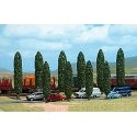 Poplar Trees pkg(10) -- Six 4-13/16` 12.2cm Four 3-13/16` 9.7cm Tall, HO, Busch Gmbh & Co Kg 6229