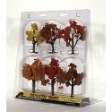 Ready Made Realistic Trees(TM) - Deciduous - Fall Mix -- 3 to 5′ 7.6 to 12.7cm pkg(6), All Scales, Woodland Scenics 1541