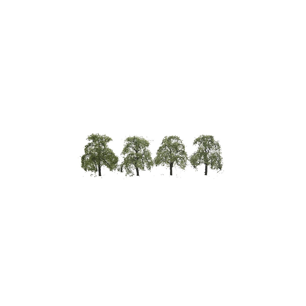 Professional Series Ash Trees -- 2′ 5.1cm Tall pkg(4), N, JTT Miniature Tree 94423