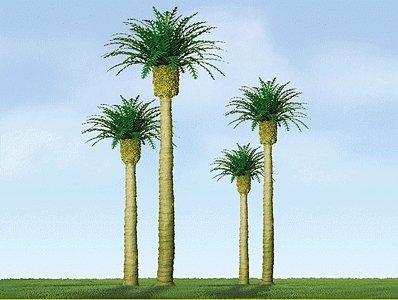 Professional Series Phoenix Palm Trees -- 3′ 7.6cm Tall pkg(3), HO, JTT Miniature Tree 94354