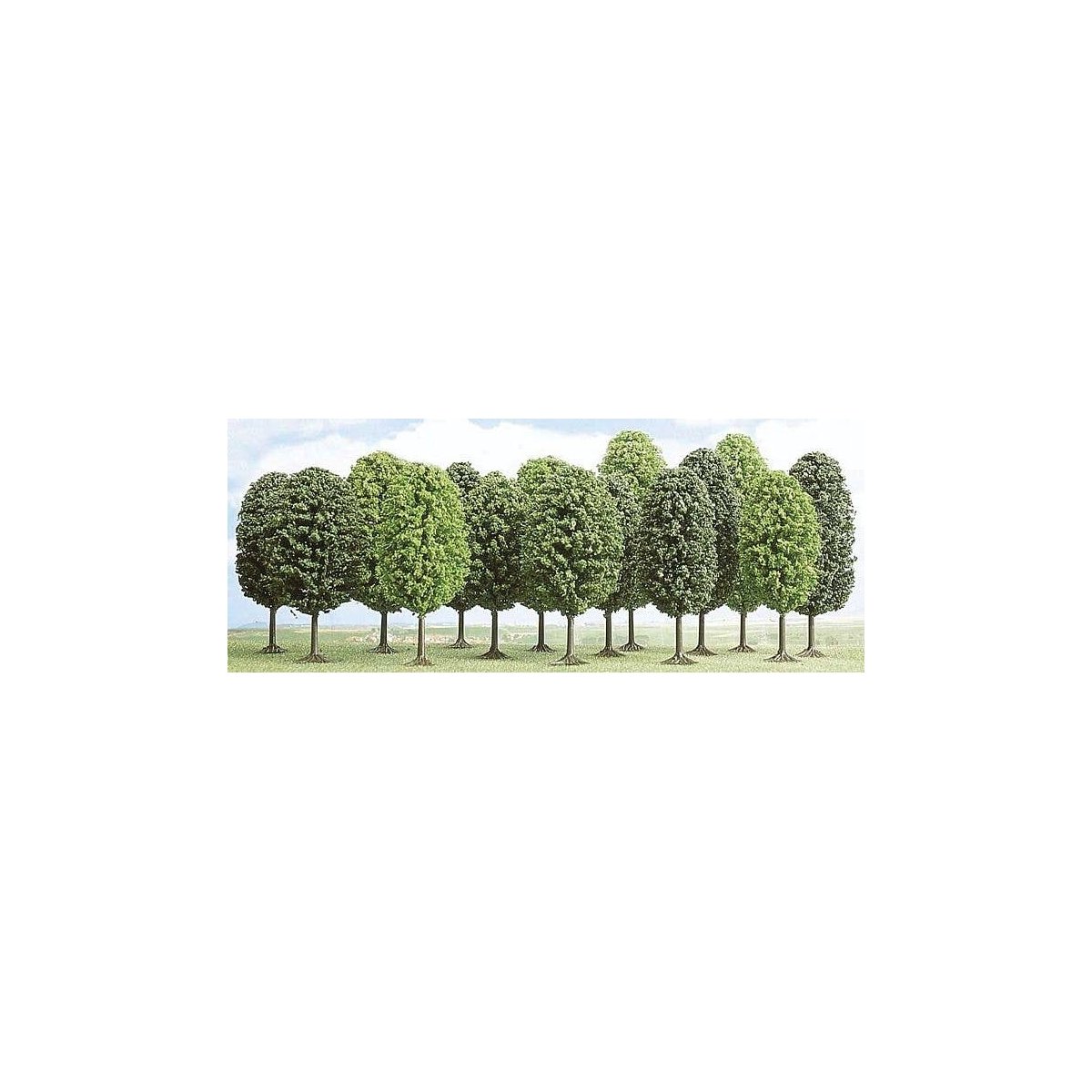 Deciduous Trees -- 1-9/16 - 2-3/8′ 4 - 6cm Tall pkg(15), All Scales, Busch Gmbh & Co Kg 6585