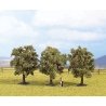 Multi-Tree Packs -- Apple Green 3-1/8′ 8cm pkg(3), HO, Noch Gmbh & Co 25113