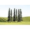 SceneScapes(TM) Layout-Ready Trees -- Conifer Trees 3-4′ pkg(9), N, Bachmann Industries 32103