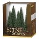 Pine Trees - SceneScapes(TM) -- 5 to 6′ 12.7 to 15.2cm pkg(6), HO, Bachmann Industries 32001