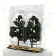 Ready-Made `Realistic Trees` - Deciduous - 7 to 8` 17.8 to 20.3cm pkg(2) -- Medium Gree, All Scales, Woodland Scenics 1518