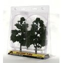 Ready-Made `Realistic Trees` - Deciduous - 7 to 8` 17.8 to 20.3cm pkg(2) -- Medium Gree, All Scales, Woodland Scenics 1518