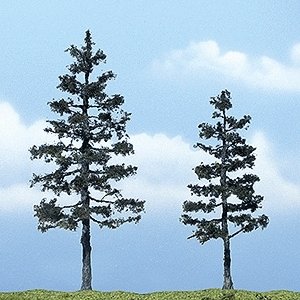Ready Made Premium Trees(TM) -- Pine - 1 Each: 5-1/8 & 4-1/2′ 13 & 11.4cm, All Scales, Woodland Scenics 1624