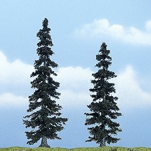 Ready Made Premium Trees(TM) -- Spruce - 1 Each: 4-7/8 & 4′ 12.4 & 10.2cm, All Scales, Woodland Scenics 1621