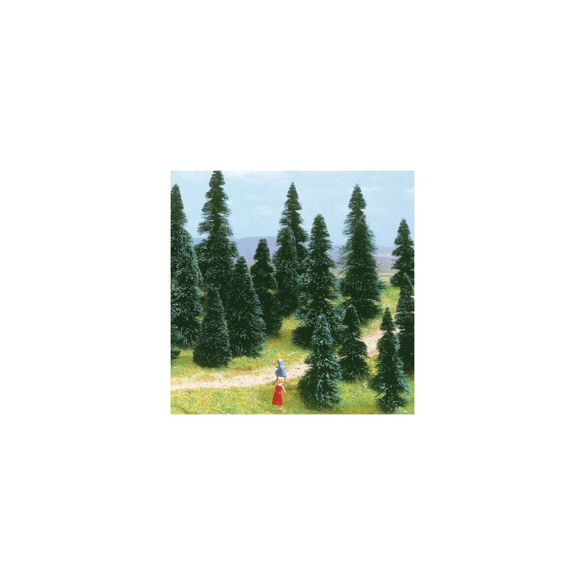 Pine Trees -- 2-3/8 - 4-5/16′ 6 - 11cm Tall pkg(10), All Scales, Busch Gmbh & Co Kg 6405