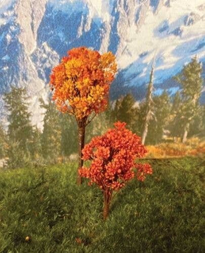 Fall Oak Tree -- 2 to 3′ 5.1 to 7.6cm pkg(4), All Scales, Grand Central Scenery T20