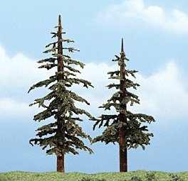 Ready Made Premium Trees(TM) -- Lodgepole Pines - 4 to 5′ 10.2 to 12.7cm pkg(2), All Scales, Woodland Scenics 1627