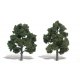 Ready-Made `Realistic Trees` - Deciduous - 6 to 7` 15.2 to 17.8cm pkg(2) -- Medium Gree, All Scales, Woodland Scenics 1516