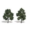 Ready-Made `Realistic Trees` - Deciduous - 6 to 7` 15.2 to 17.8cm pkg(2) -- Medium Gree, All Scales, Woodland Scenics 1516