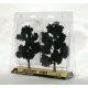 Ready-Made `Realistic Trees` - Deciduous - 6 to 7` 15.2 to 17.8cm pkg(2) -- Dark Green, All Scales, Woodland Scenics 1517