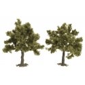 Trees -- Fruit Tree - 4-5/16′ 110mm pkg(2), HO, Busch Gmbh & Co Kg 6857