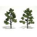 Ready-Made `Realistic Trees` - Deciduous - 5 to 6` 12.7 to 15.2cm pkg(2) -- Light Green, All Scales, Woodland Scenics 1512