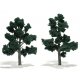 Ready-Made `Realistic Trees` - Deciduous - 5 to 6` 12.7 to 15.2cm pkg(2) -- Dark Green, All Scales, Woodland Scenics 1514