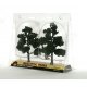Ready-Made `Realistic Trees` - Deciduous - 5 to 6` 12.7 to 15.2cm pkg(2) -- Medium Gree, All Scales, Woodland Scenics 1513