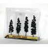 Ready Made Realistic Trees(TM) - Pines -- Conifer Green - 4 to 6′ 10.2 to 15.2cm pkg(4), All Scales, Woodland Scenics 1561