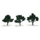 Ready-Made `Realistic Trees` - Deciduous - 3 to 4` 7.6 to 10.2cm pkg(3) -- Dark Green, All Scales, Woodland Scenics 1508