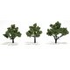 Ready-Made `Realistic Trees` - Deciduous - 3 to 4` 7.6 to 10.2cm pkg(3) -- Light Green, All Scales, Woodland Scenics 1506