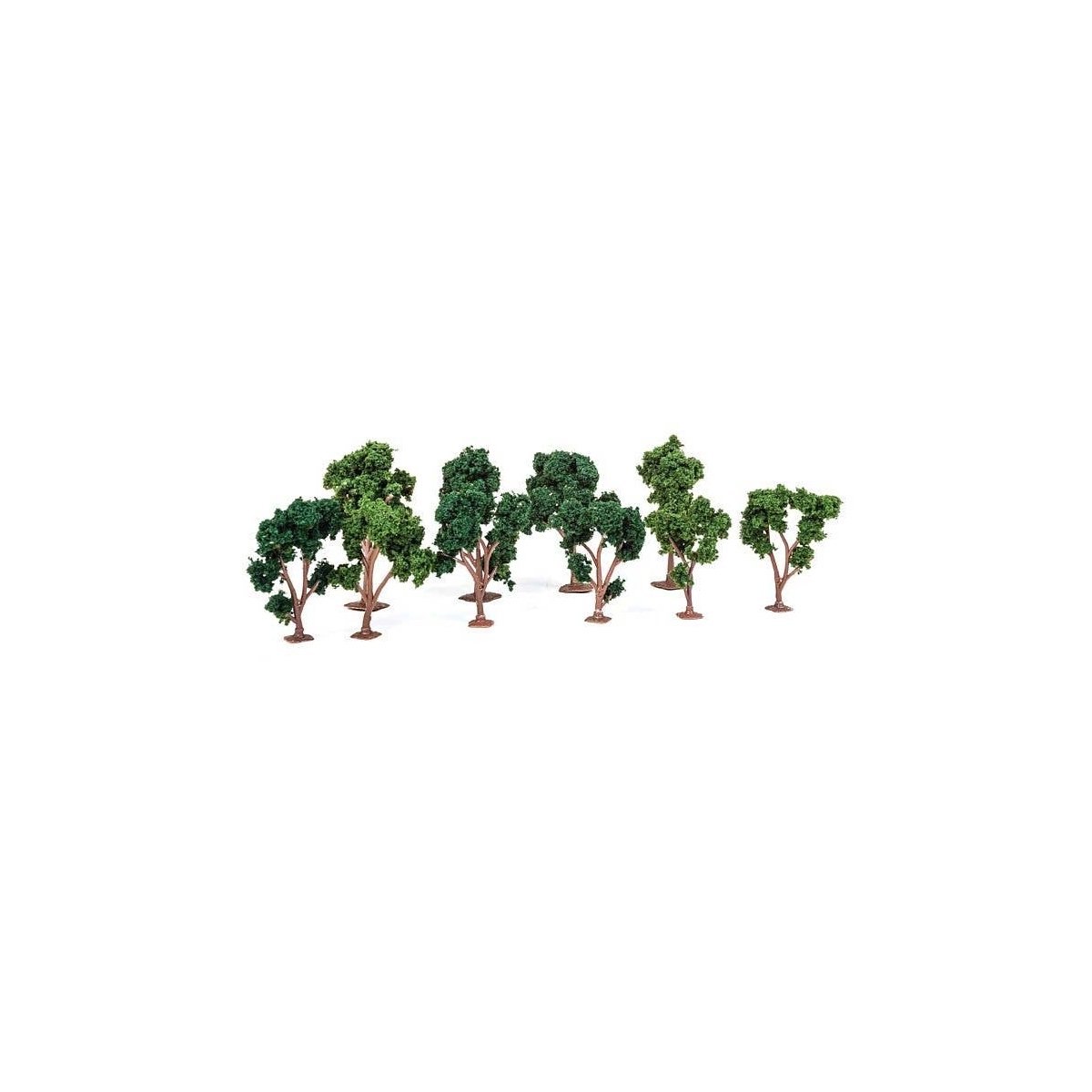 Deciduous Trees - Super Scenic Series -- Green 2 - 3′ 5.1 - 7.6cm pkg(10), All Scales, JTT Miniature Tree 92130