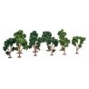 Deciduous Trees - Super Scenic Series -- Green 2 - 3′ 5.1 - 7.6cm pkg(10), All Scales, JTT Miniature Tree 92130