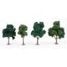 Deciduous Trees - Super Scenic Series -- Green 4 - 5′ 10.2 - 12.7cm pkg(4), All Scales, JTT Miniature Tree 92132