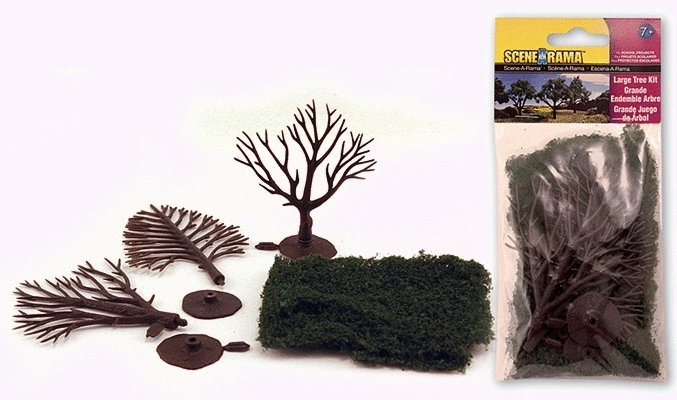 Large Trees - Scene-A-Rama(TM) -- Kit - 3 to 4′ 7.6 to 10.2cm pkg(3), All Scales, Woodland Scenics 4194