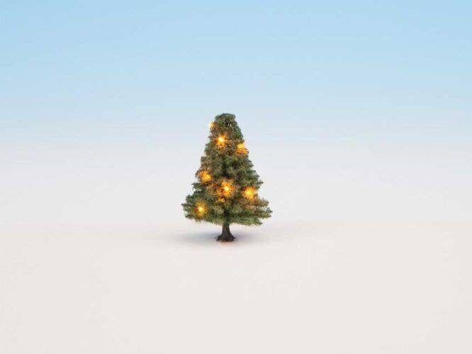 Fir Tree with Working LED Christmas Lights -- 2′ 5cm Tall, All Scales, Noch Gmbh & Co 22111