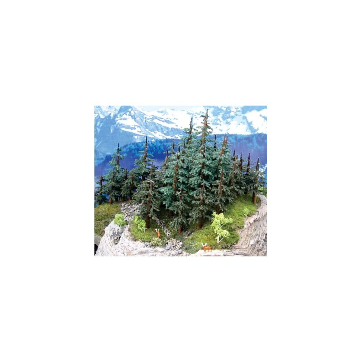 Lodgepole Pine Trees -- 10 to 12′ 25.4 to 27.9cm pkg(2), All Scales, Grand Central Scenery T38