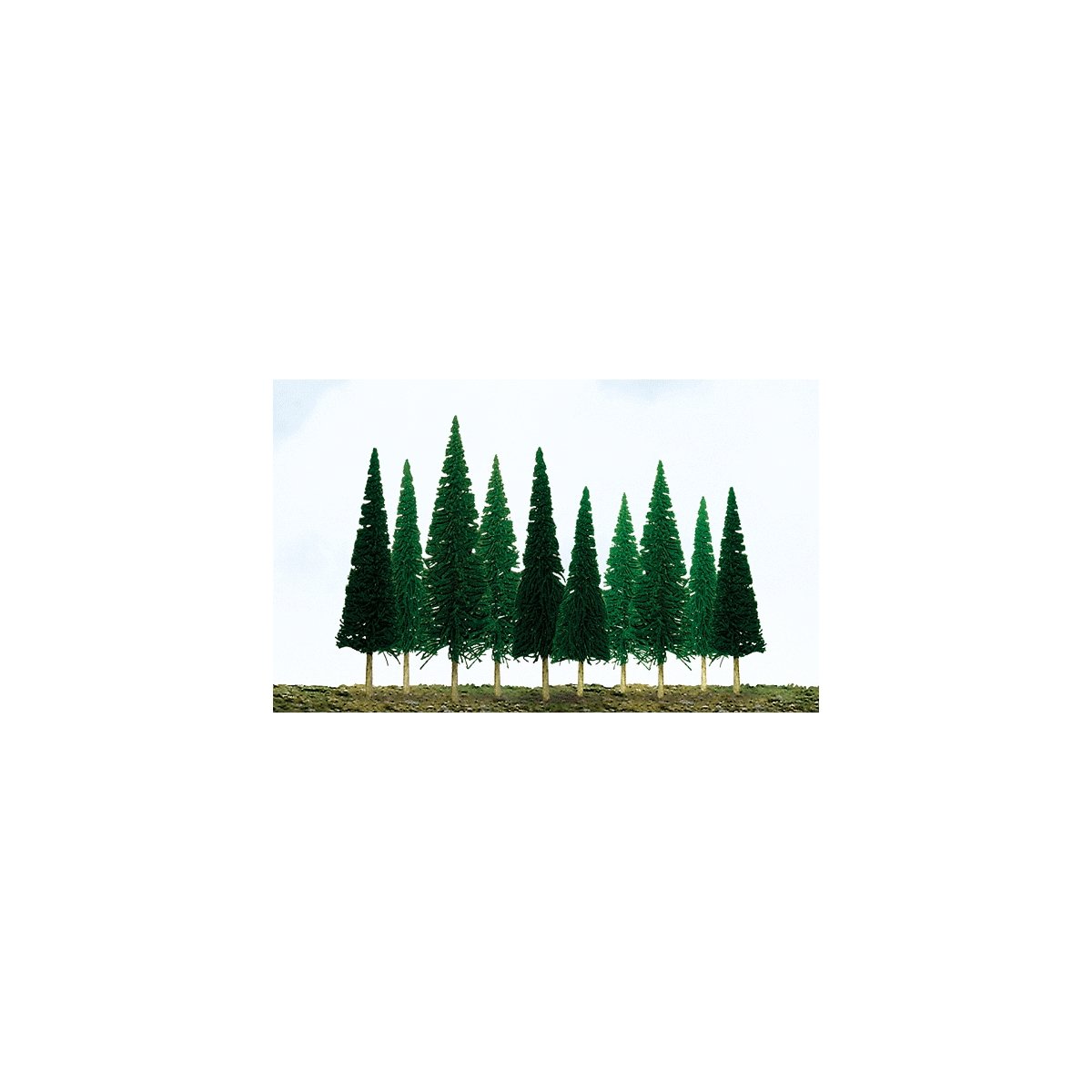 Pine Trees -- 4-6′ 10.2 - 15.2cm pkg(24), HO, JTT Miniature Tree 92003