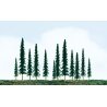 Pine Trees -- 4-6′ 10.2 - 15.2cm pkg(24), All Scales, JTT Miniature Tree 92011