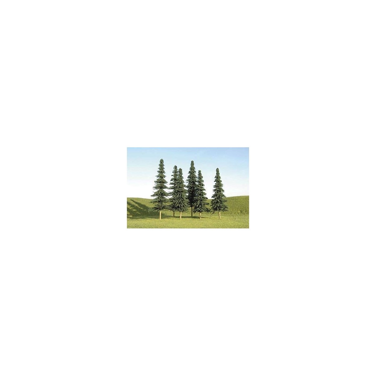 SceneScapes(TM) Layout-Ready Trees -- Spruce Trees 8-10′ pkg(3), O, Bachmann Industries 32204