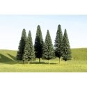 SceneScapes(TM) Layout-Ready Trees -- Pine Trees - 3 to 4′ 7.6 to 10.2cm pkg(9), N, Bachmann Industries 32101