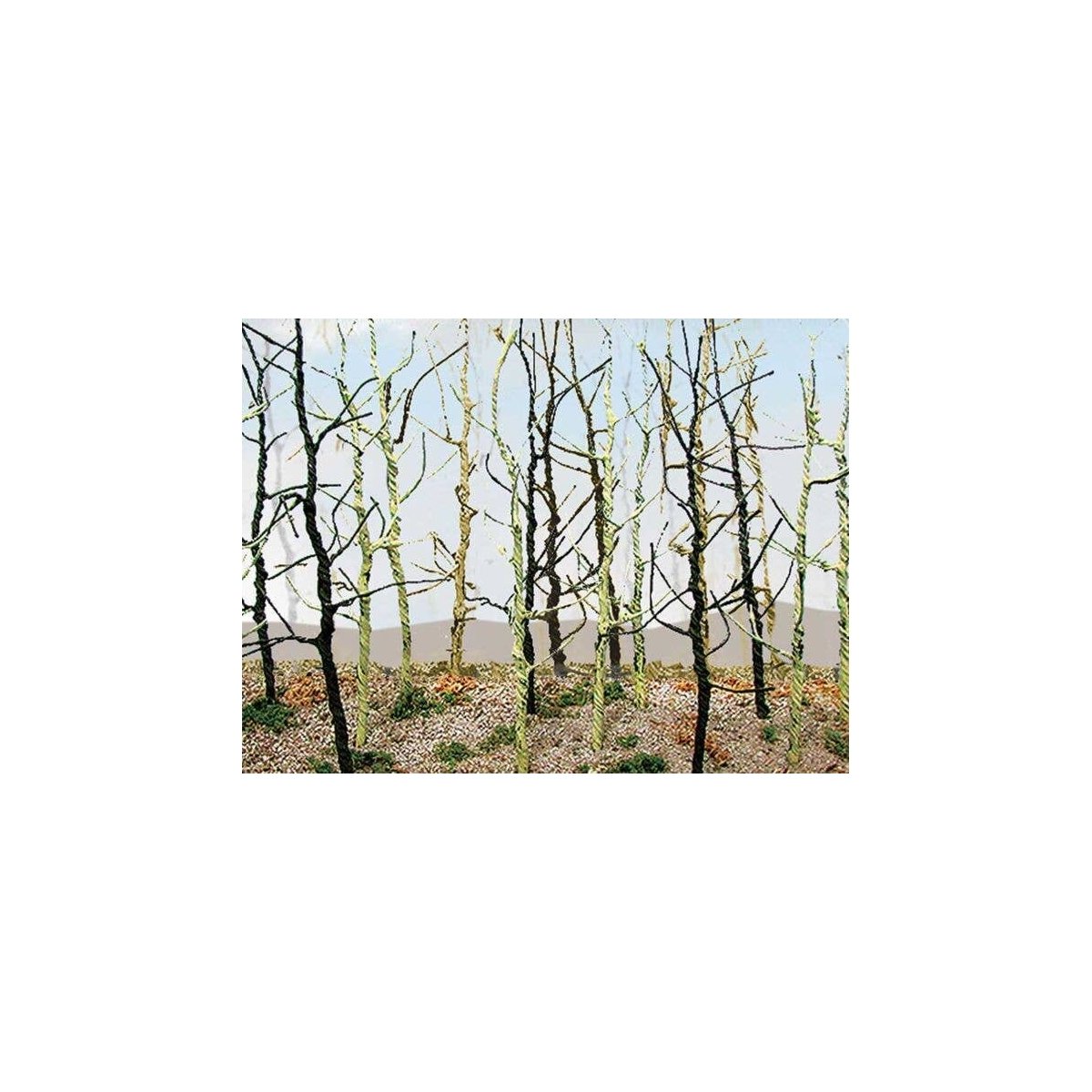 Woods Edge Trees -- Bare pkg(14), HO, Bachmann Industries 32509