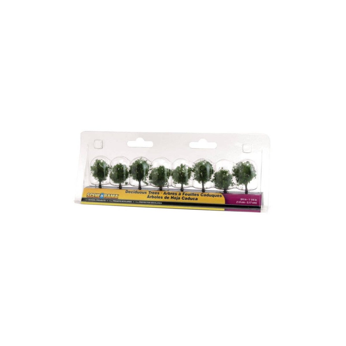 Deciduous Trees - Scene-A-Rama(TM) -- 3/4 to 1-1/4′ 1.9 to 3.2cm pkg(8), All Scales, Woodland Scenics 4148