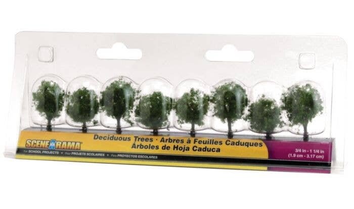 Deciduous Trees - Scene-A-Rama(TM) -- 3/4 to 1-1/4′ 1.9 to 3.2cm pkg(8), All Scales, Woodland Scenics 4148