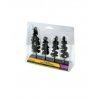 Scene-A-Rama(TM) Diorama Trees -- Conifer Trees pkg(4) - 4 to 5-1/2′ 10.2 to 14cm Tall, HO, Woodland Scenics 4151