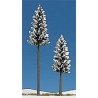 Snow Covered High Trunk Spruce pkg(2) -- 130mm, 195mm, HO, Busch Gmbh & Co Kg 6153
