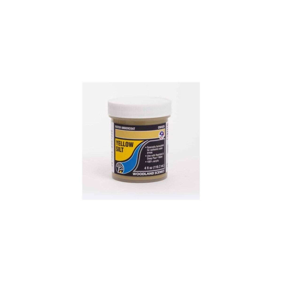 Water Undercoat - Water System - 4oz 118mL -- Yellow Silt, All Scales, Woodland Scenics 4535
