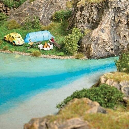 Modeling Water Color Set -- 1 Each: Turquoise, Blue, Light Blue 3.4oz 100ml, All Scales, Busch Gmbh & Co Kg 7581