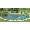 Garden Pond Set -- Kit, HO, Busch Gmbh & Co Kg 1210