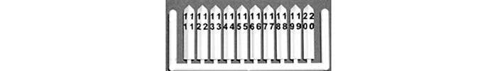 Concrete Milepost Markers 1-50 -- White w/Black Printing pkg(50), HO, Tichy Train Group 8184