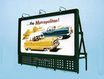 Laser-Cut Wood Billboards (1 Billboard Frame, Lamp Shades & Two Signs) -- Lattice 1900s - 1960s, HO, Blair Line 2431