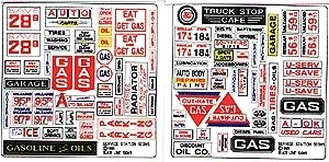 Storefront & Advertising Signs -- Service Station/Automotive, HO, Blair Line 153