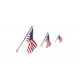 Wall-Mount US Flags - Just Plug Value Pack -- 1 Large, 2 Medium, 1 Small & Light Hub, All Scales, Woodland Scenics 5924
