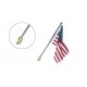 Wall-Mount US Flags - Just Plug Value Pack -- 1 Large, 2 Medium, 1 Small & Light Hub, All Scales, Woodland Scenics 5924